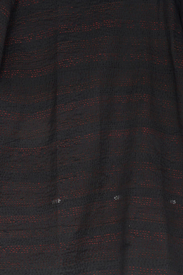 TWO TONE PATCH KANTHA POCKET JKT - tn4002-red -