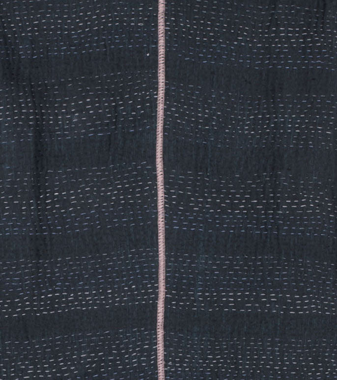 TWO TONE PATCH KANTHA SHORT JACKET - tn4007-blk -