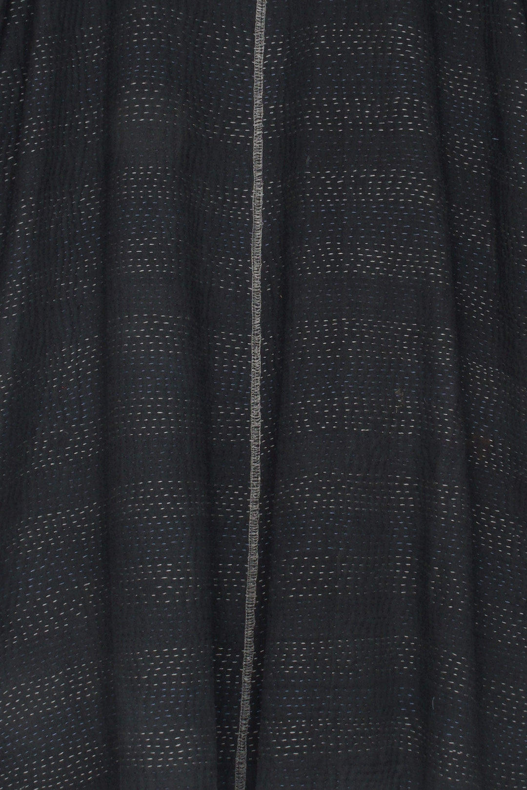 TWO TONE PATCH KANTHA LONG LINE JACKET - tn4059-blk -