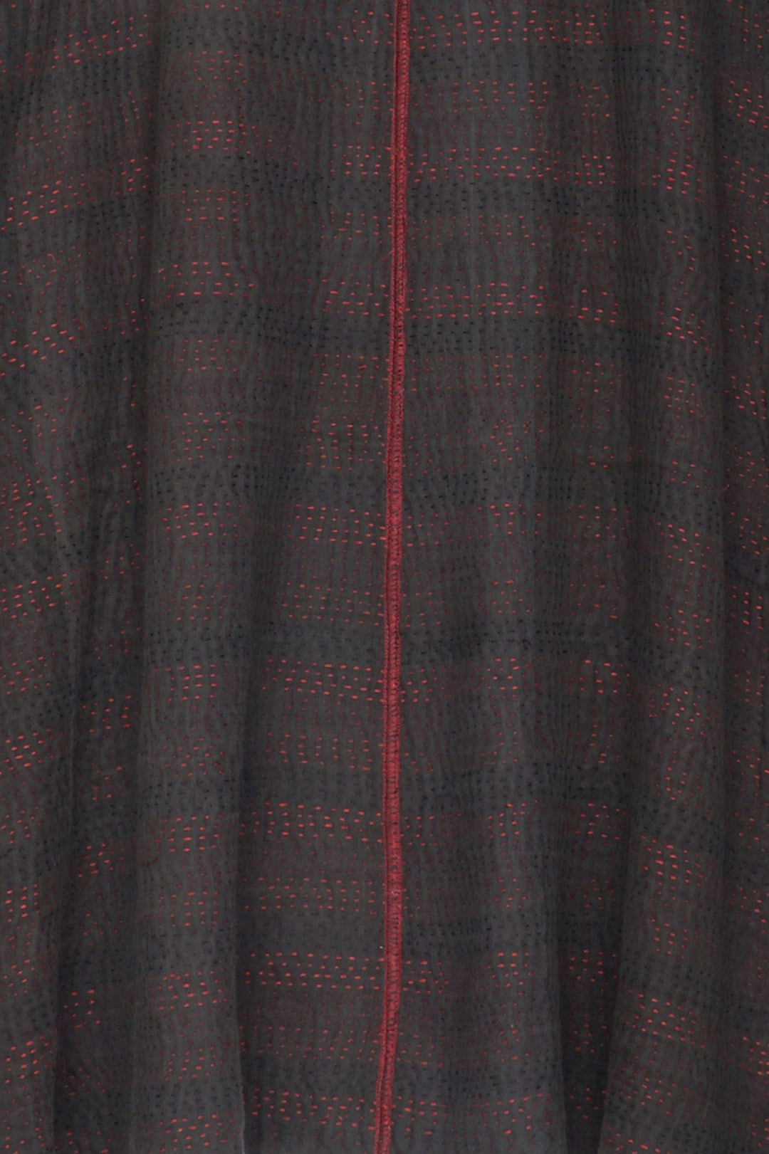 TWO TONE PATCH KANTHA BAND COLLAR DUSTER - tn4327-red -