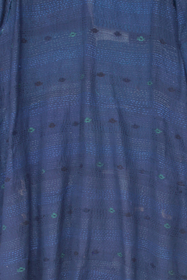TONAL TILE PATCH KANTHA A-LINE JKT - tt2003-blu -