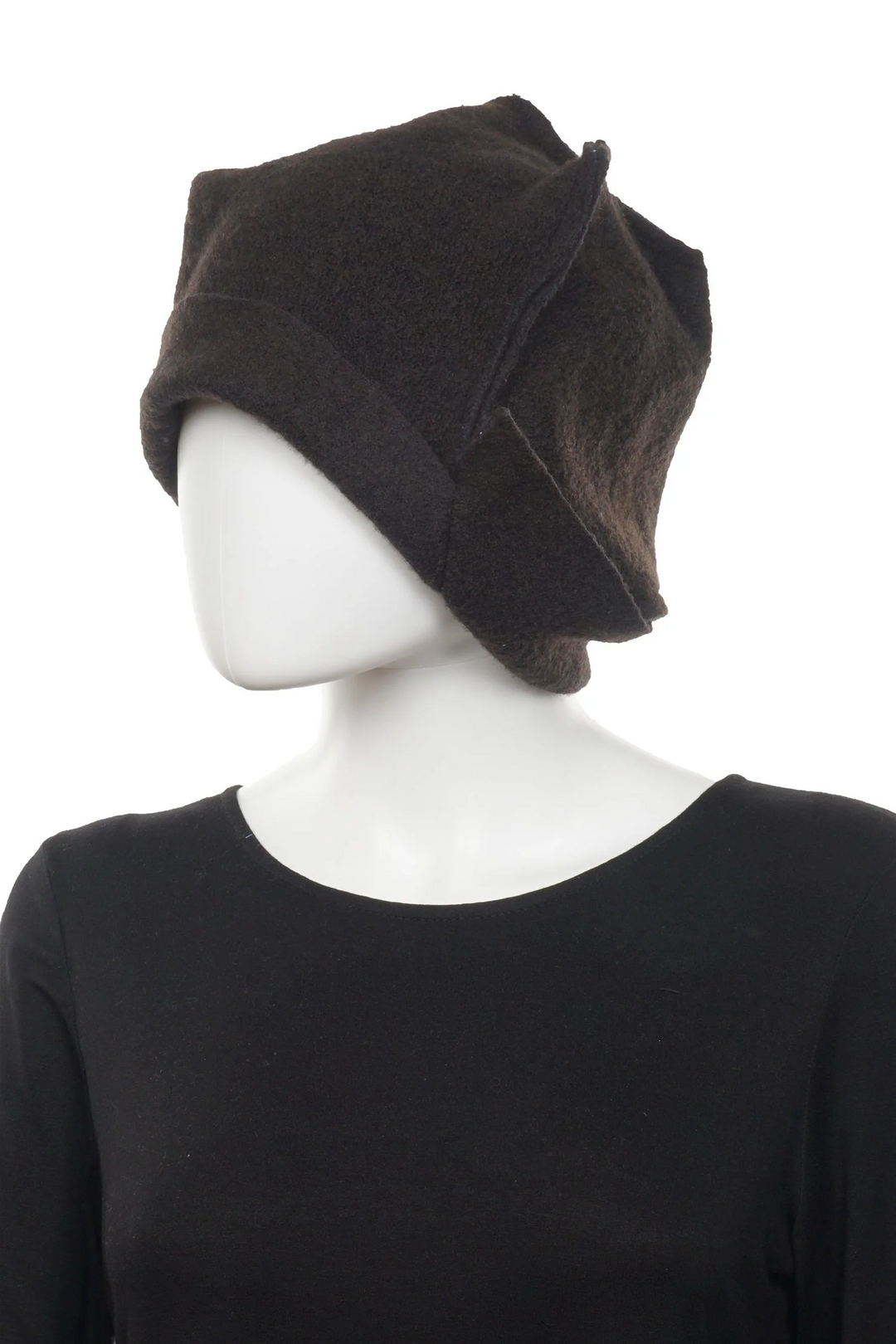BOILED WOOL PERSIMMON HAT - wb1884-blk -