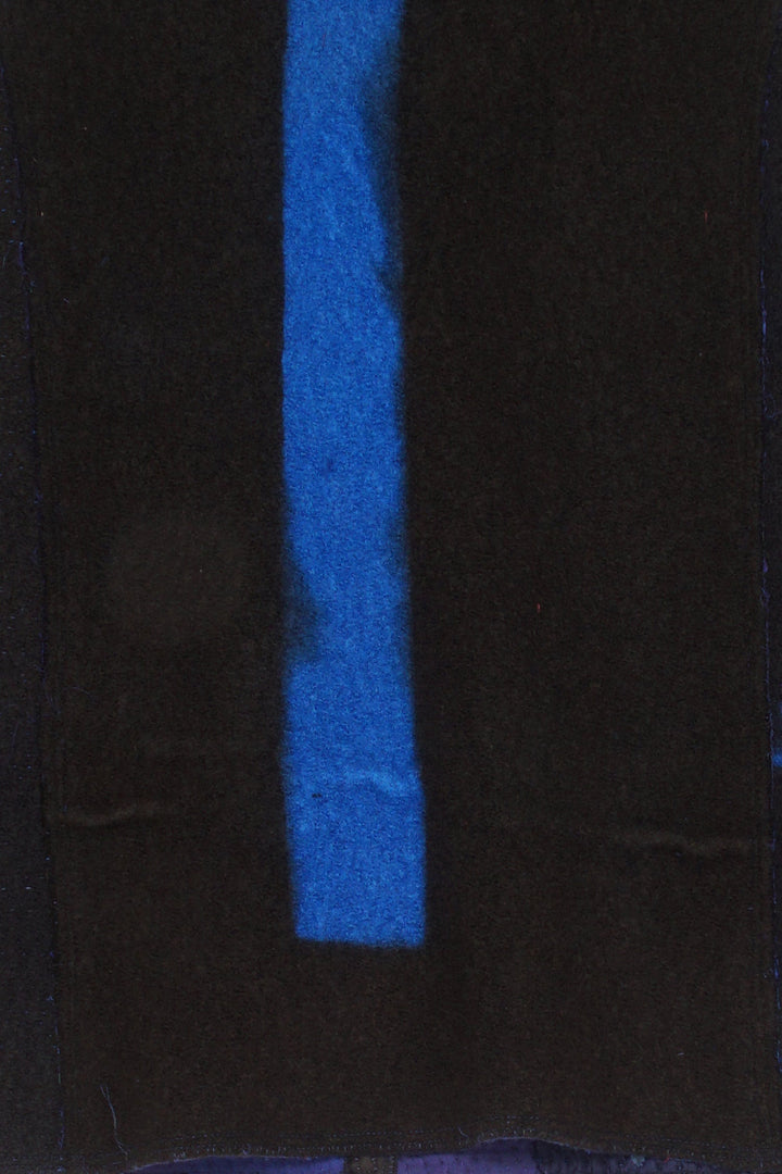 BOILED WOOL KANTHA CREW NECK FITTED VEST MEDIUM - wb2233-blu -