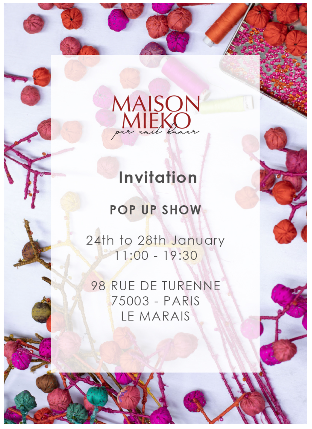 MAISON MIEKO Pop-Up Store in Paris - Mieko Mintz