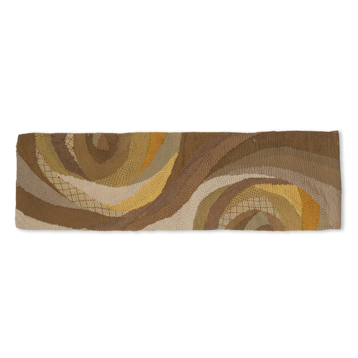 Umber Fray Patch Rose Table Runner