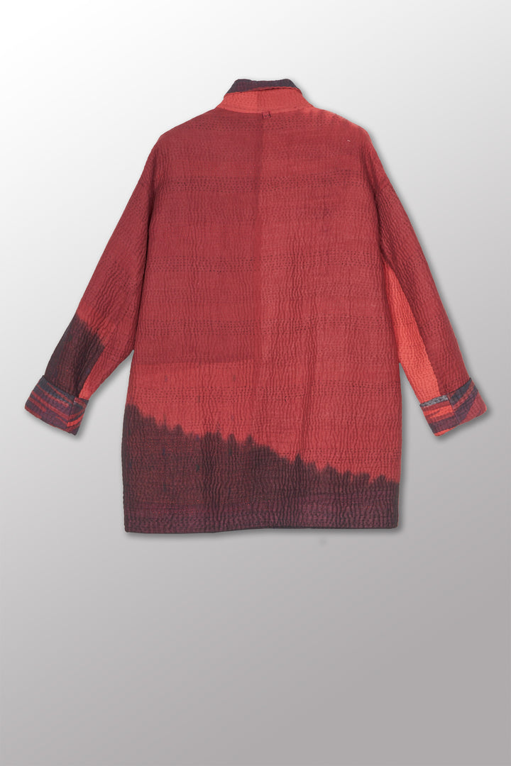MAGMA AND OMBRE KANTHA LAPELED MEDIUM JKT - mw5080-red -