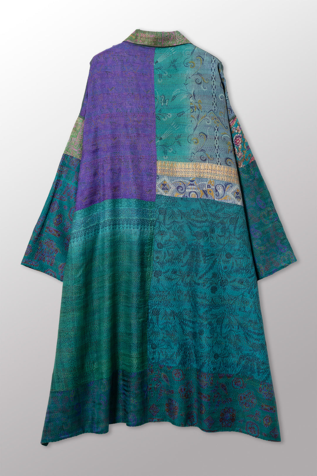 VINTAGE SILK KANTHA NEW OVERSIZED COAT - sv2342-0013a -