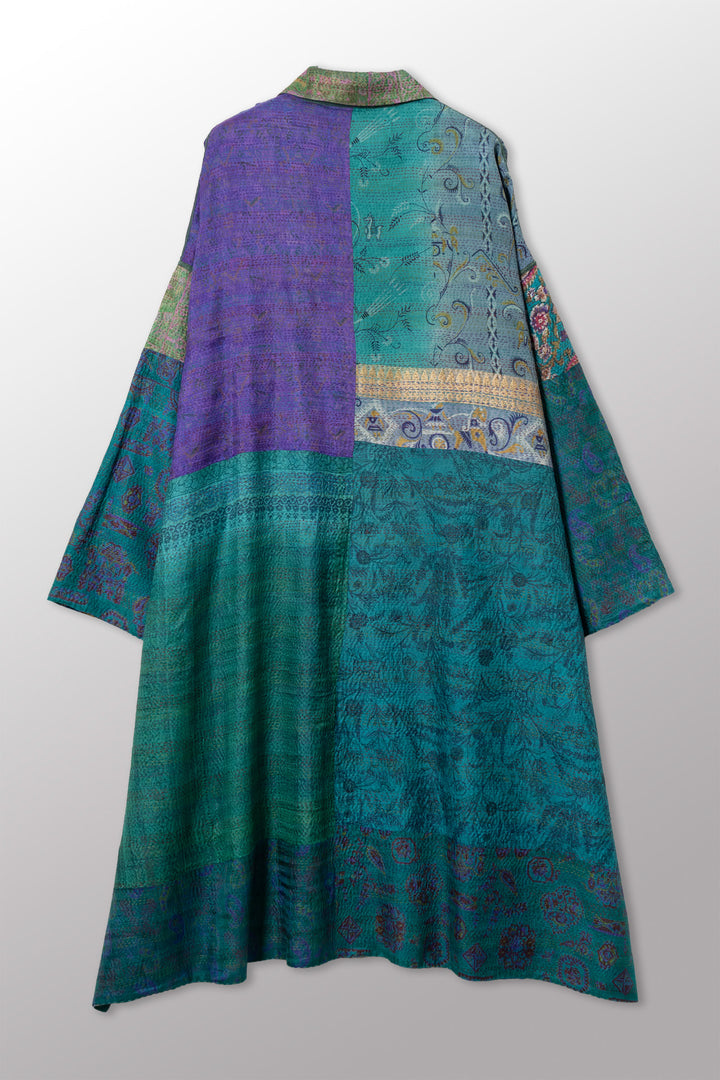 VINTAGE SILK KANTHA NEW OVERSIZED COAT - sv2342-0013a -