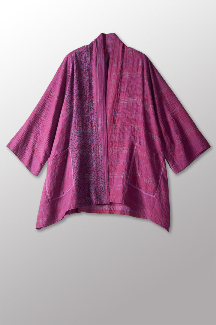 COTTON OVERDYE KANTHA A-LINE JKT - ov2003-cprp001a -
