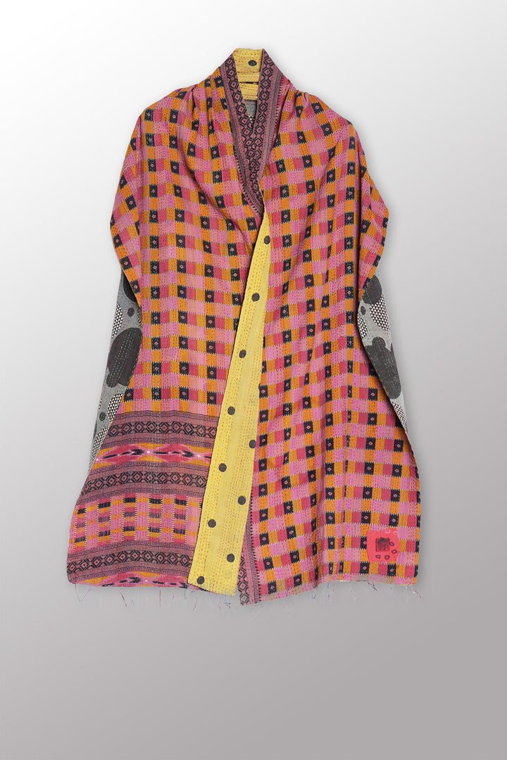 VINTAGE COTTON KANTHA SCARF STANDARD - cv2801-0015a -