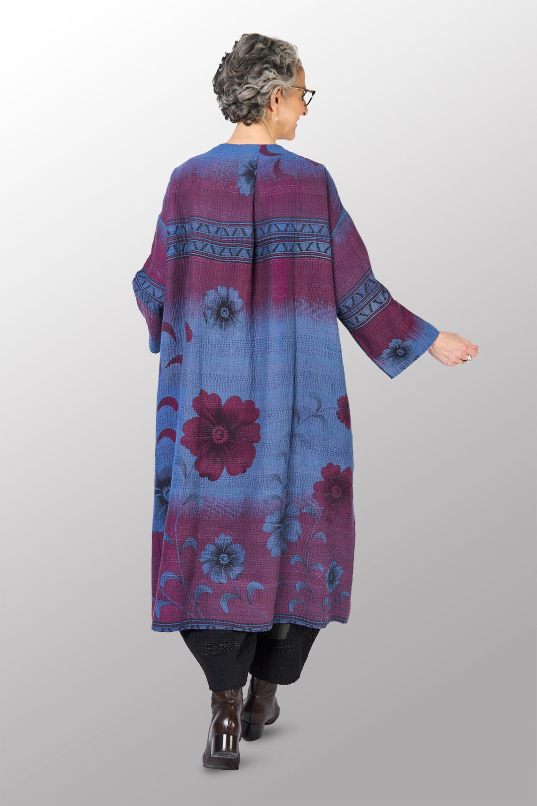 COTTON OVERDYE KANTHA LONG DUSTER - ov4328-cfus001a -