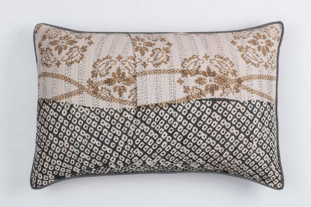 Vintage Kimono Print  Orange  Cushion