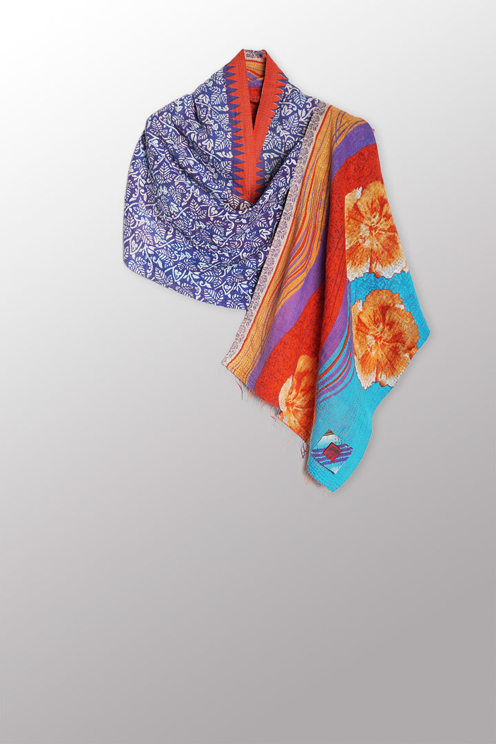 VINTAGE COTTON KANTHA SCARF STANDARD - cv2801-0003a -