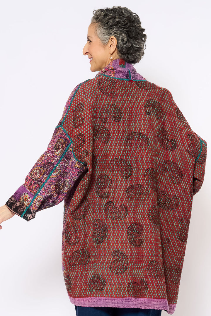 VINTAGE COTTON KANTHA HAORI JKT - cv4068-0020a -