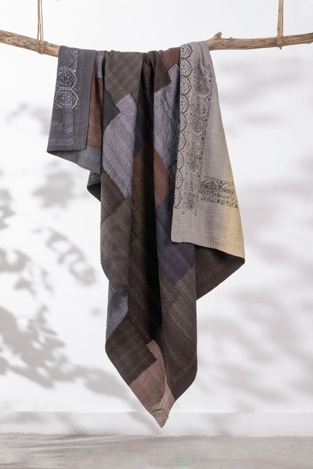 Ombre With Fray Patch Handmade Vintage Quilts -Yellowstone