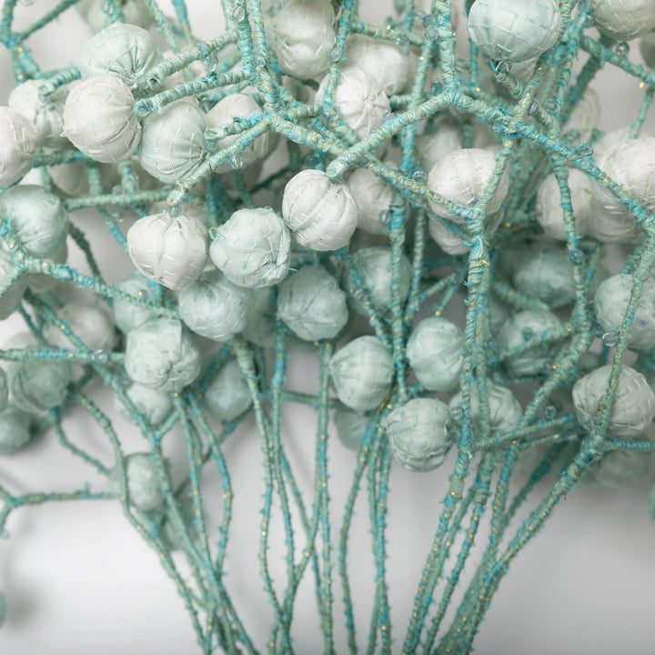 Pastel Sage Kantha Bouquet