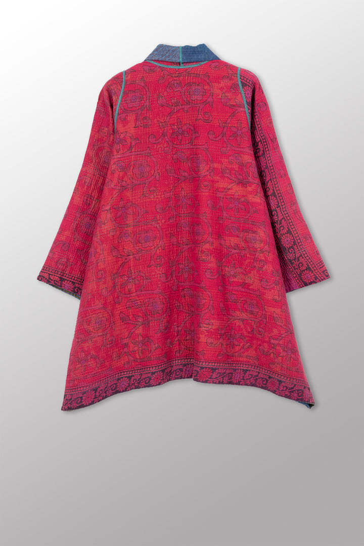 COTTON OVERDYE KANTHA A-LINE JKT - ov4003-cfus040a -