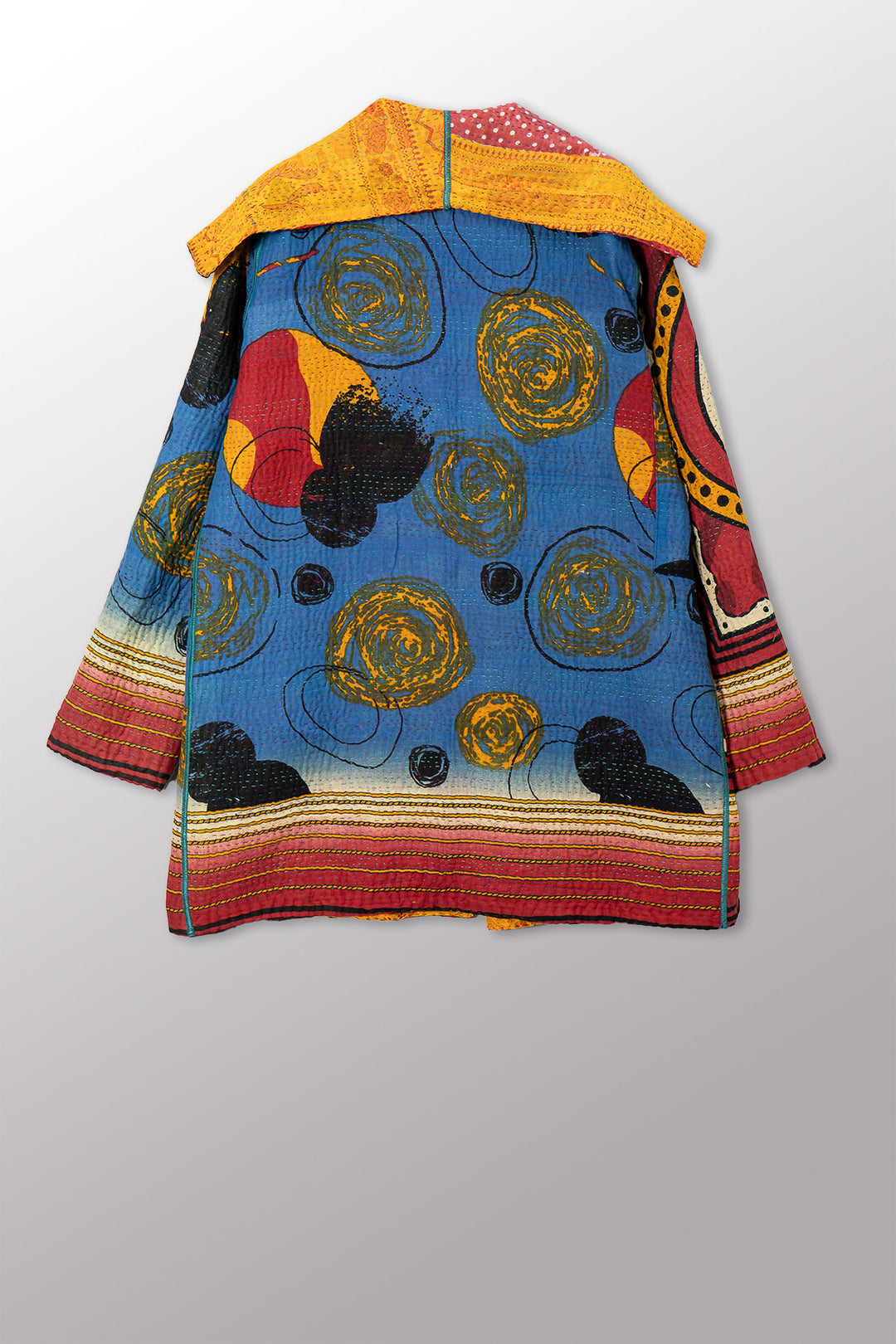 VINTAGE COTTON KANTHA POCKET JKT - cv4002-0226a -