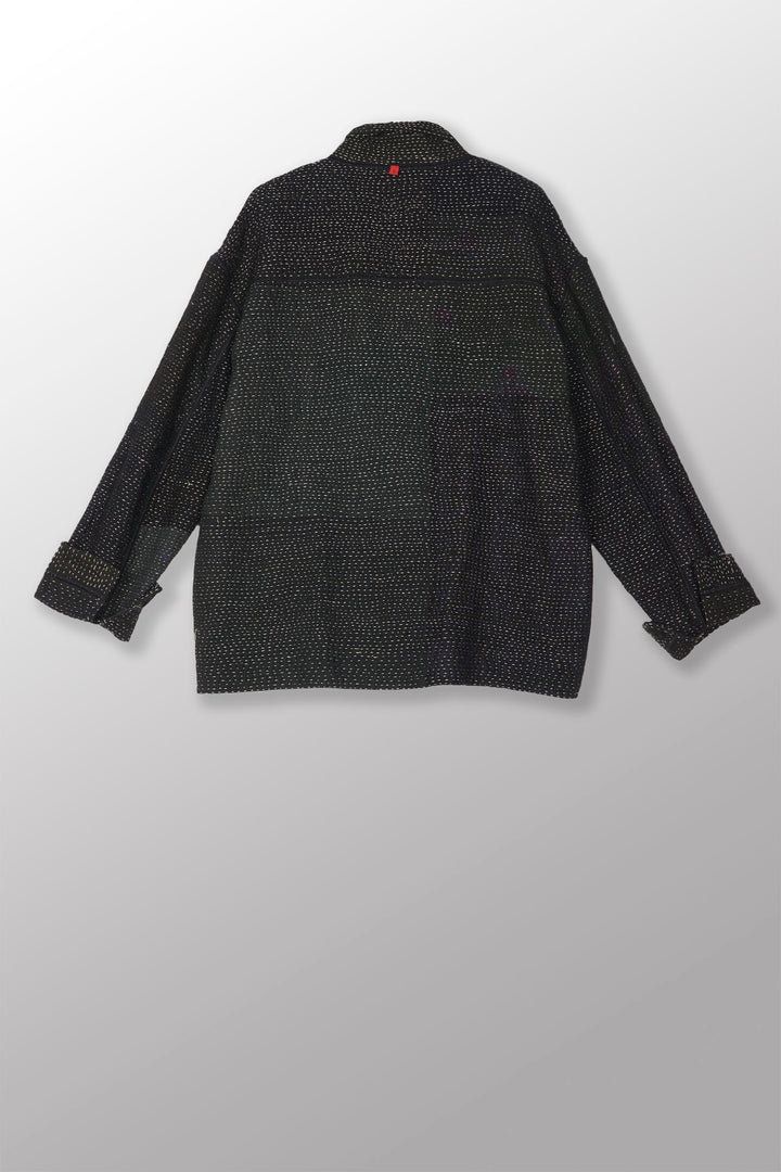 MUJI PATCH KANTHA WORKERS JACKET - mp4085-biy -