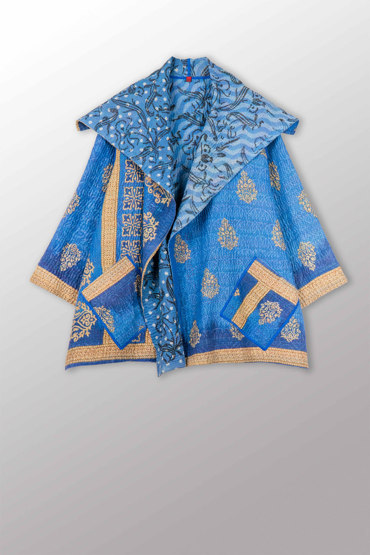 VINTAGE COTTON KANTHA FLARE JKT - cv4010-0166a -