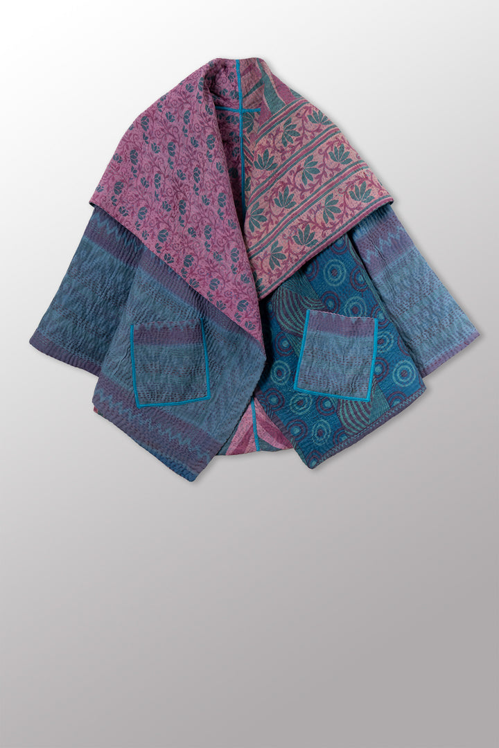 VINTAGE COTTON KANTHA CIRCULAR JKT - cv4008-0067a -