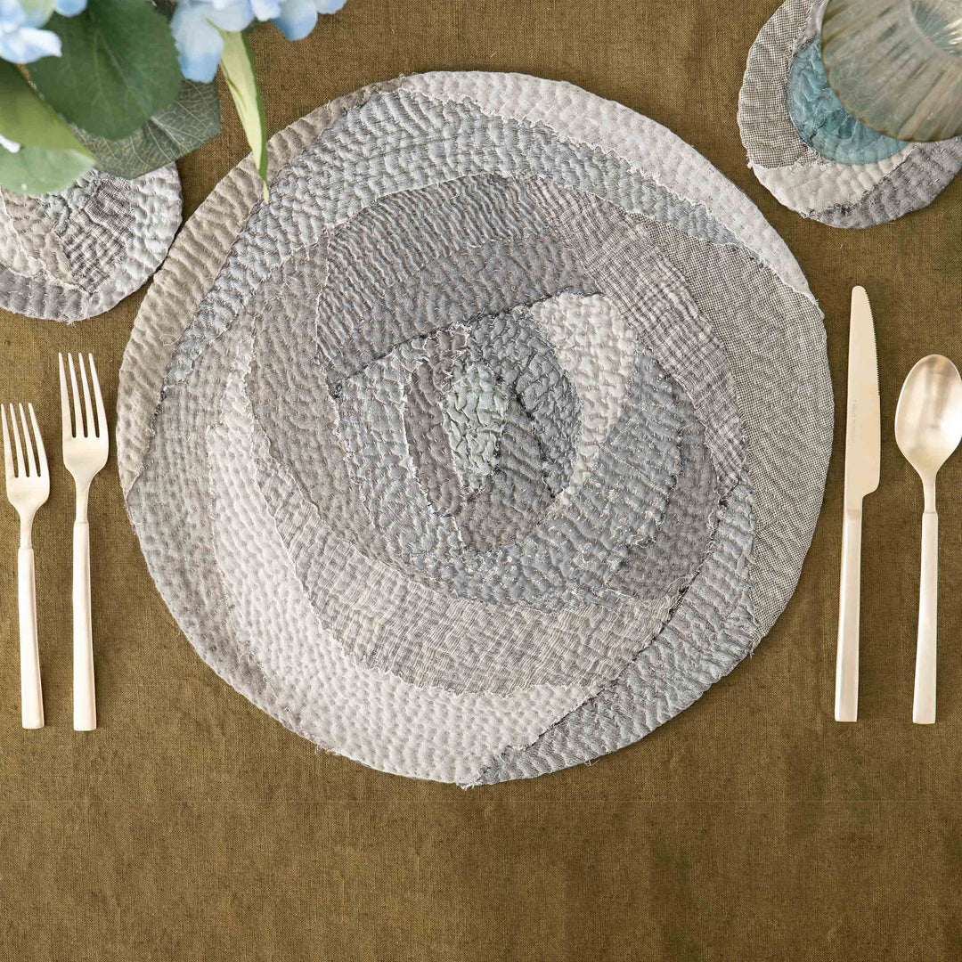 Grey Mist Rose Placemat (Set of 2)