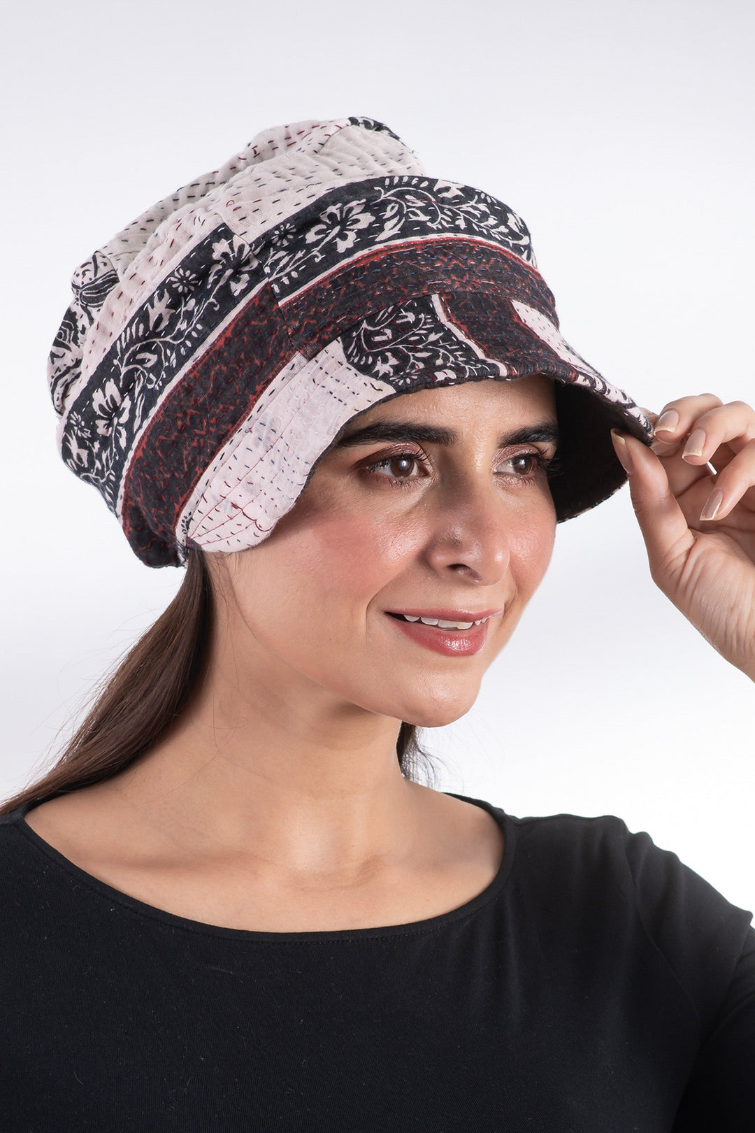 PAISLEY & PATCH KANTHA HALF BRIM HAT HALF BRIM HAT - py4881-wht -