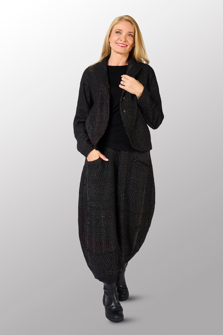 MUJI PATCH KANTHA CROPPED BASIC JACKET - mp4096-biy -