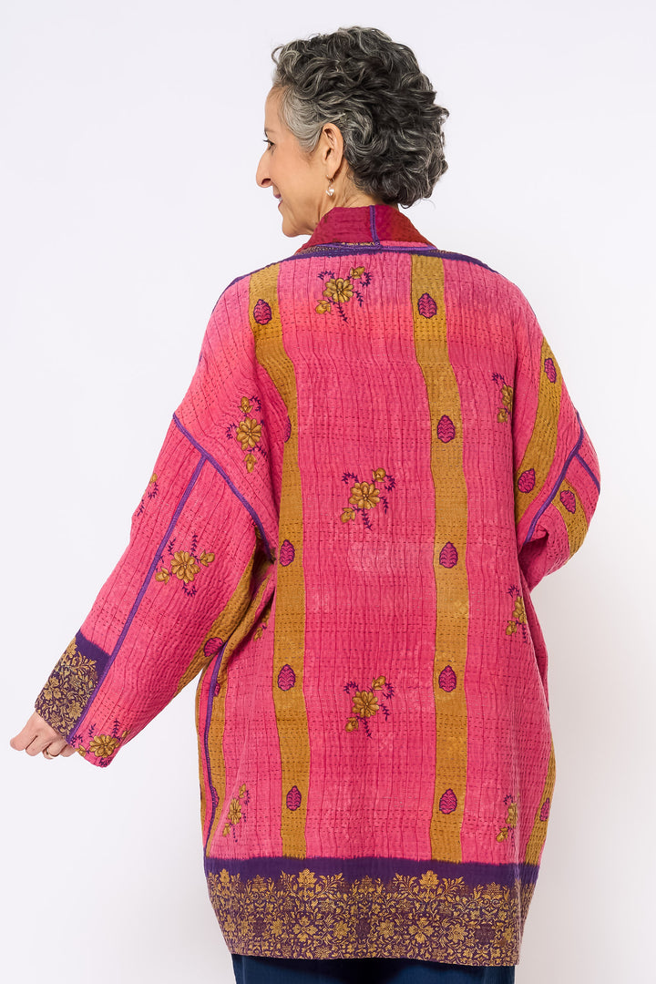VINTAGE COTTON KANTHA HAORI JKT - cv4068-0021a -