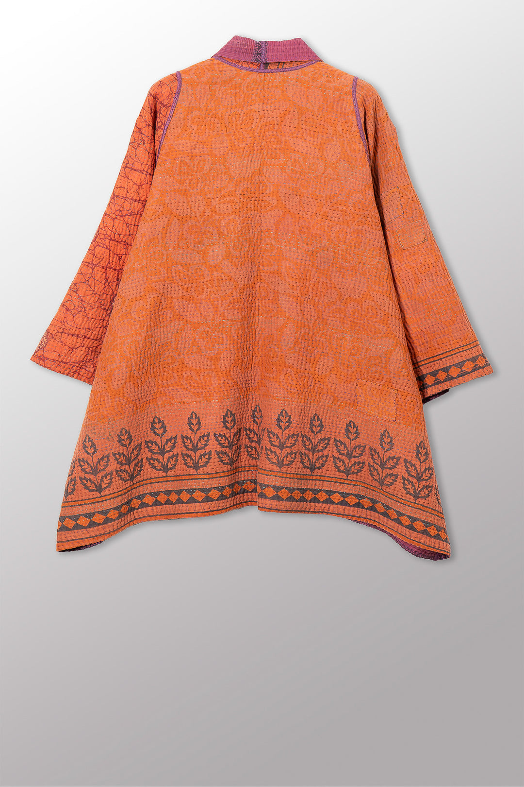COTTON OVERDYE KANTHA A-LINE JKT - ov4003-cfus039a -
