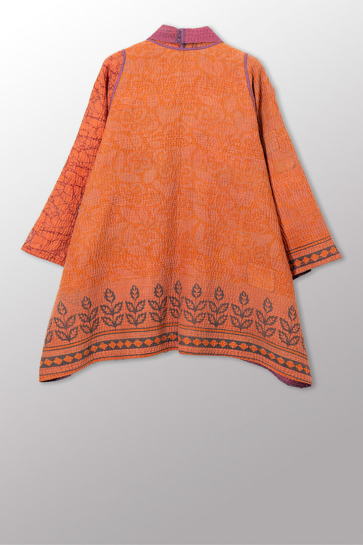 COTTON OVERDYE KANTHA A-LINE JKT - ov4003-cfus039a -