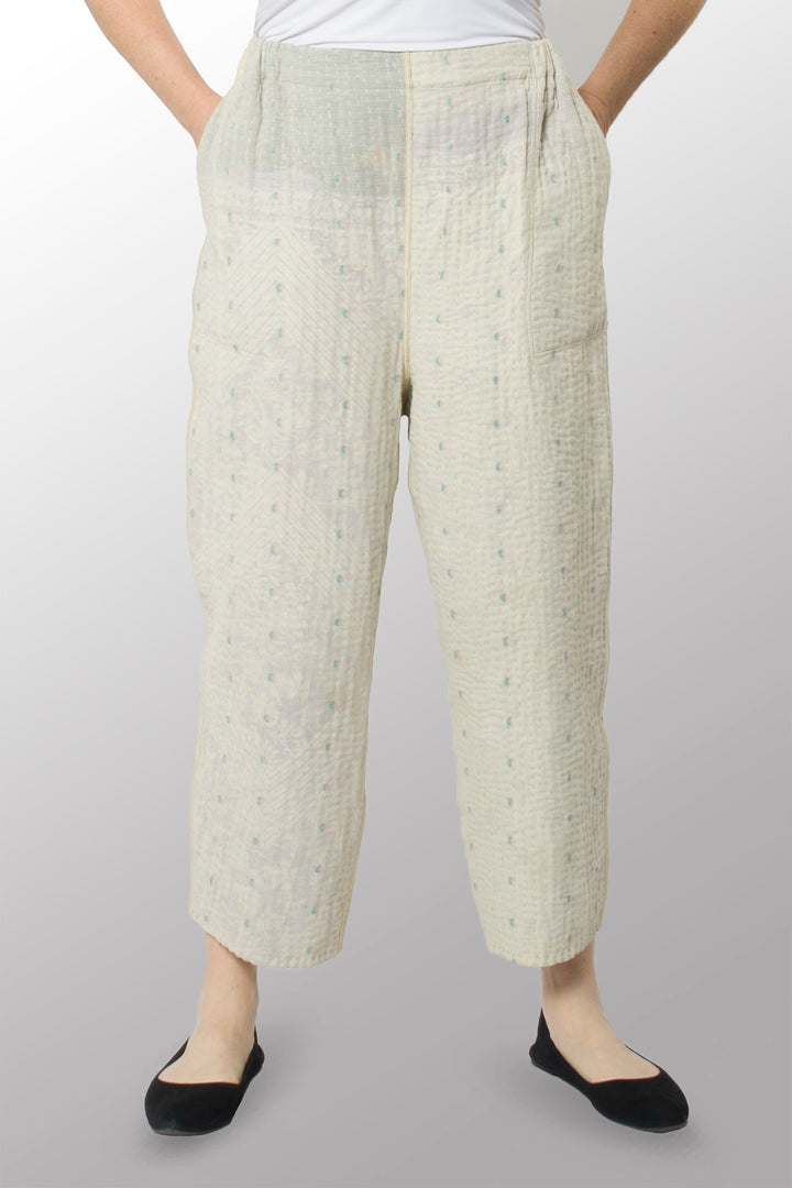 BBK SOLID KANTHA NEW LANTERN PANTS - bl-bbs4651-ivy -