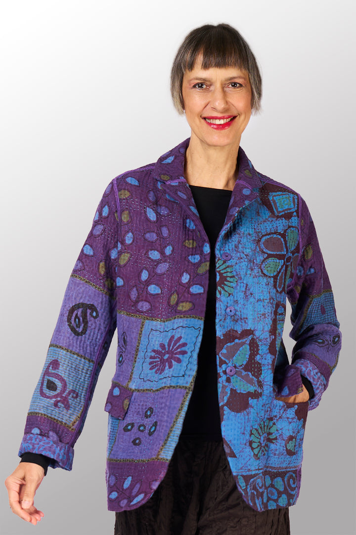 COTTON OVERDYE KANTHA BASIC JKT - ov4052-cblu001m -