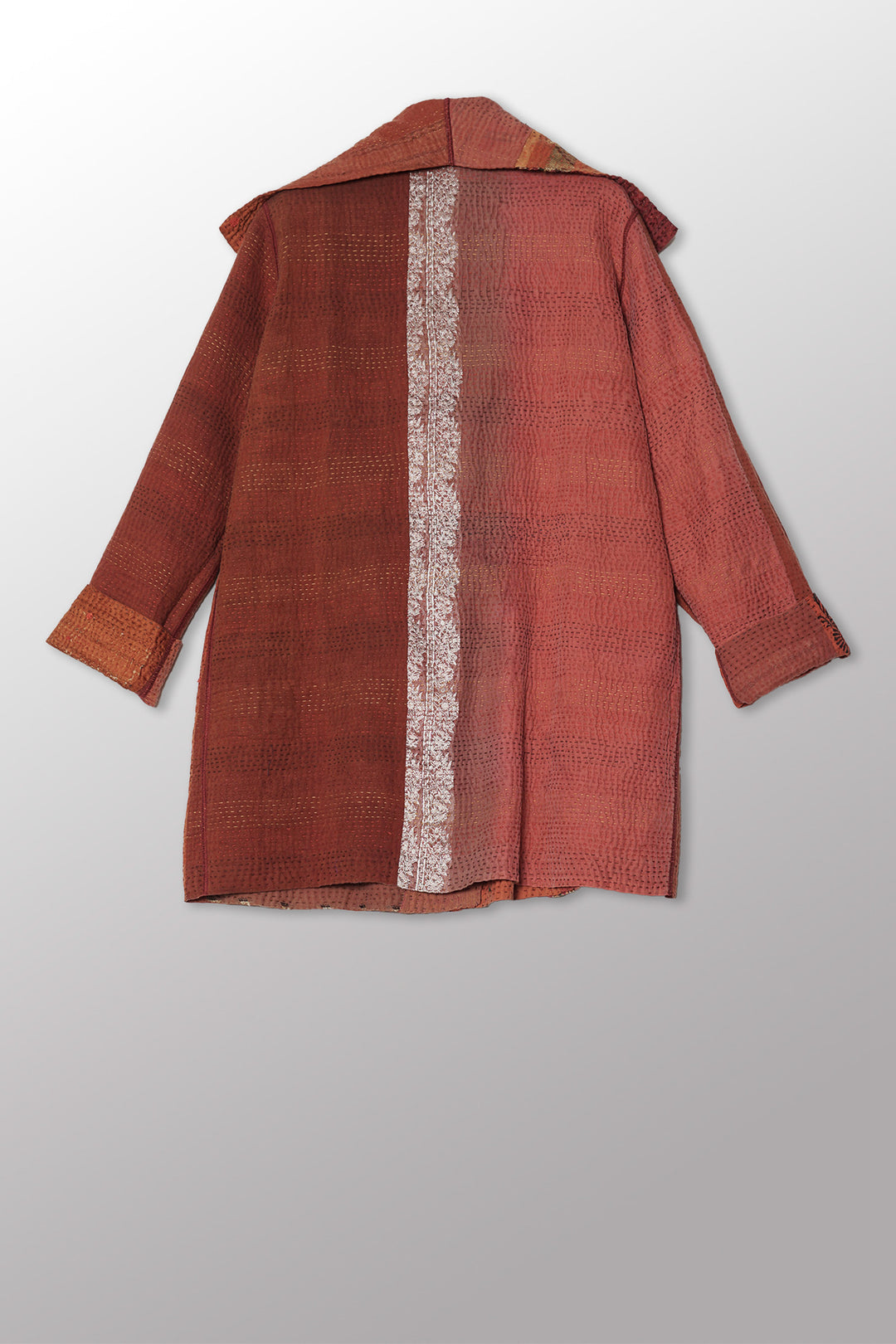 COTTON SILK SW PATCH KANTHA POCKET JKT - ws4002-org -