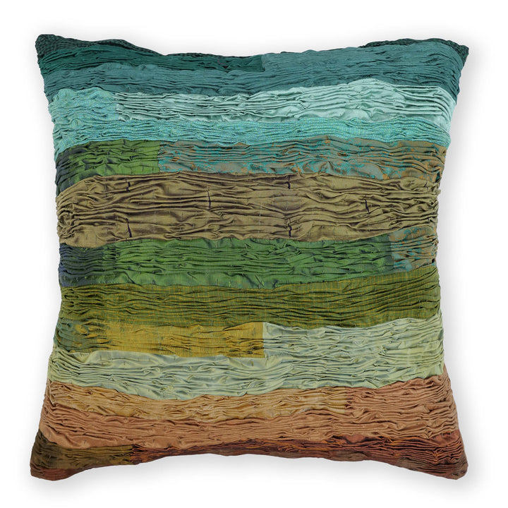 Saree Pleated Cushion -Greenlake