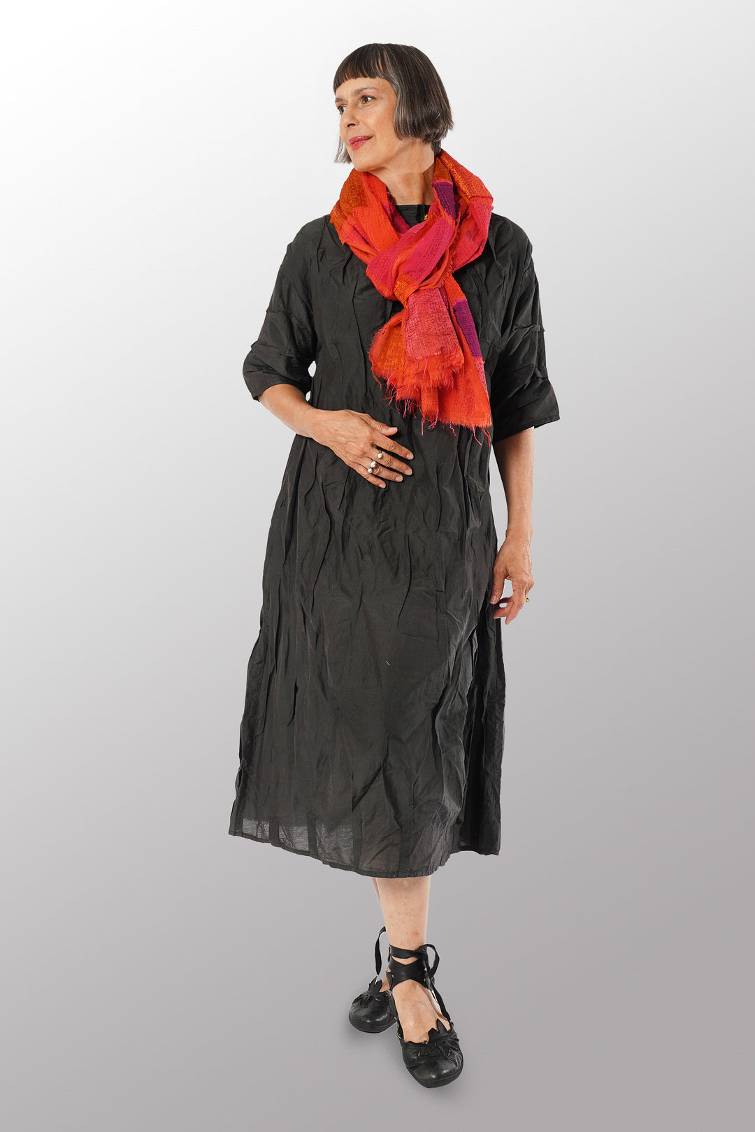 TONAL TILE PATCH KANTHA SCARF STANDARD - tt2801-pik -