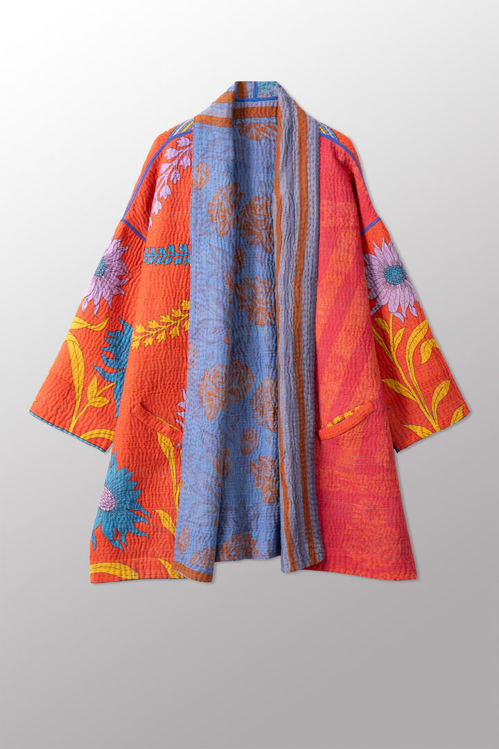 VINTAGE COTTON KANTHA HAORI JKT - cv4068-0011a -