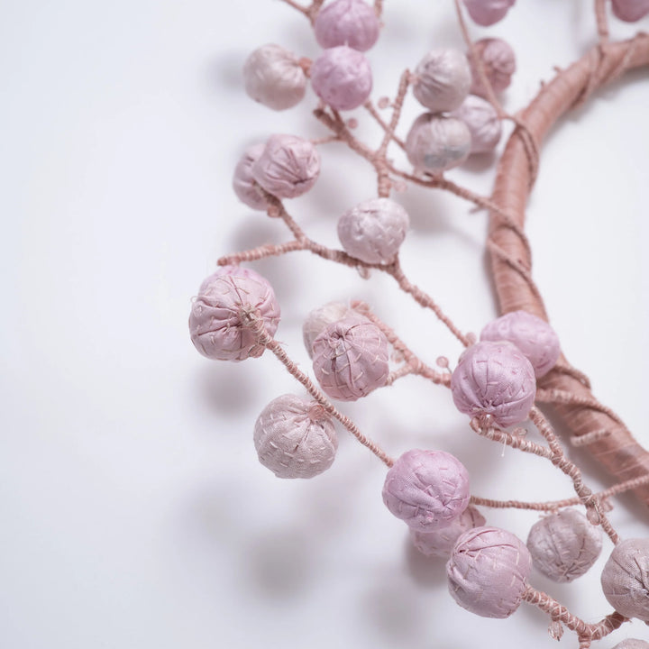 Pastel Pink Kantha Wreath