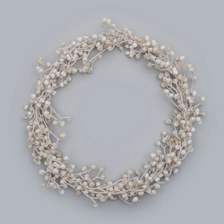 White Kantha Wreath