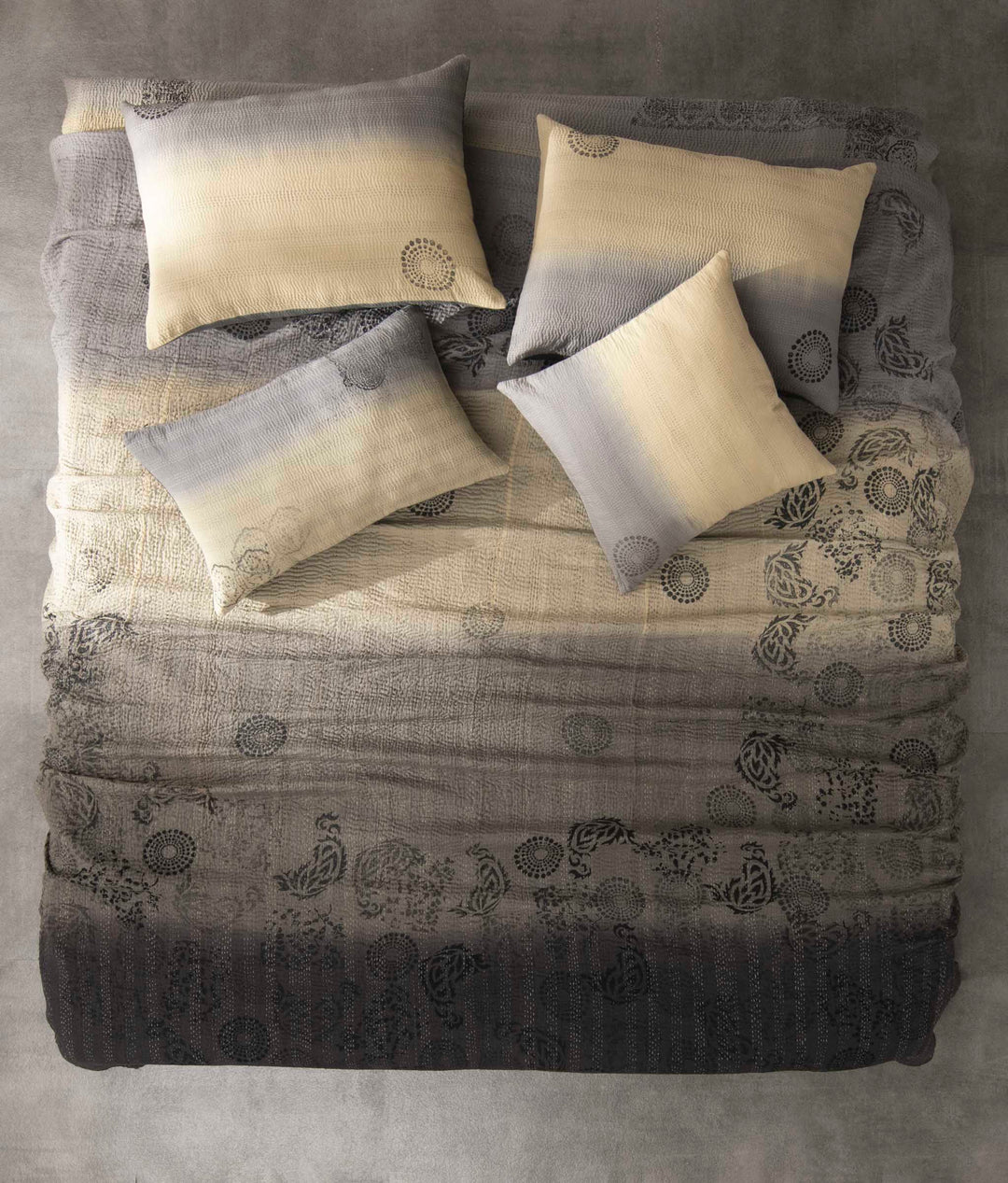 Ombre With Fray Patch Handmade Vintage Quilts -Yellowstone