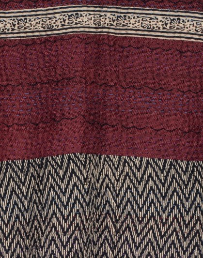 SOHO BAMBOO KANTHA A-LINE COAT - bo4309-blk -