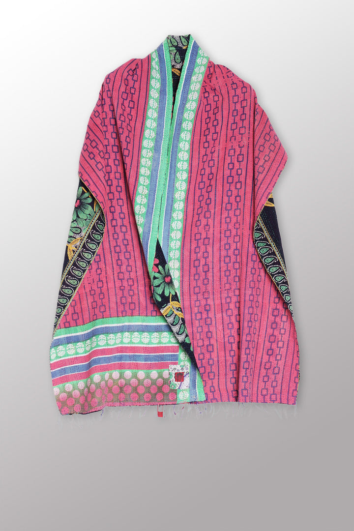 VINTAGE COTTON KANTHA SCARF STANDARD - cv2801-0013a -