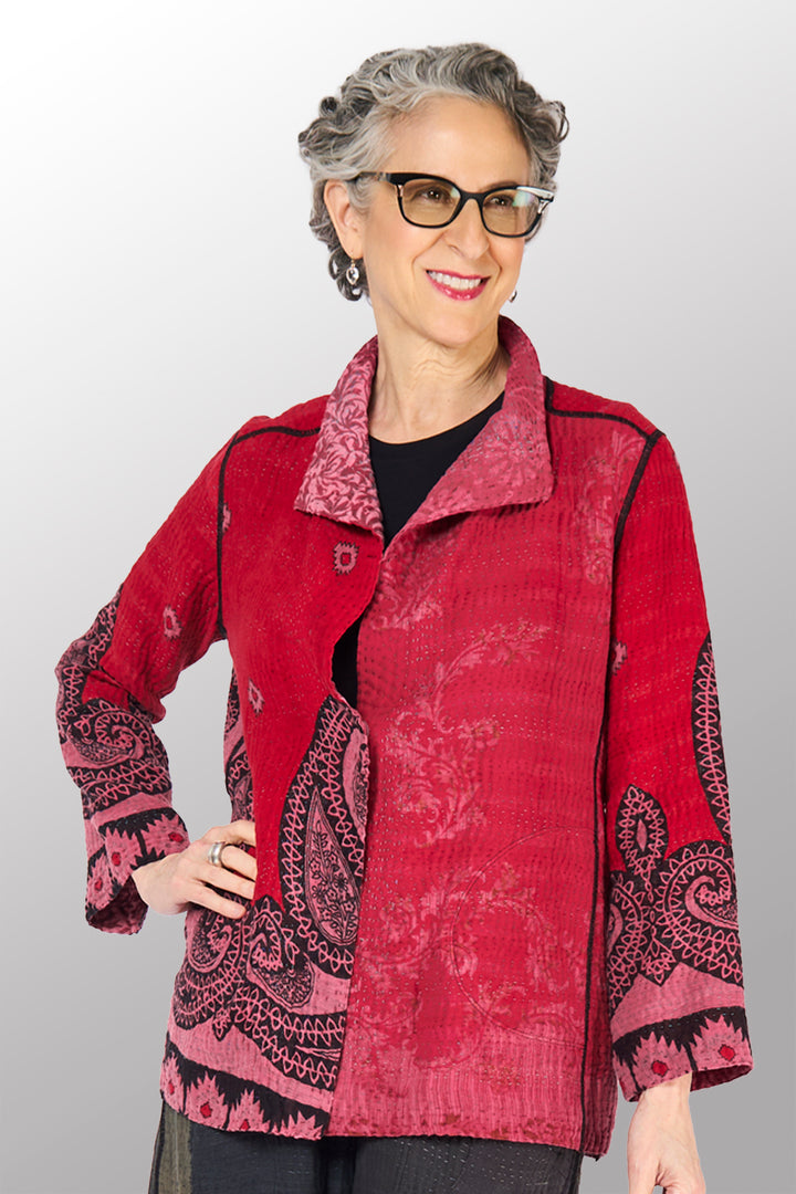 COTTON OVERDYE KANTHA SHORT JKT - ov4007-cfus035l -