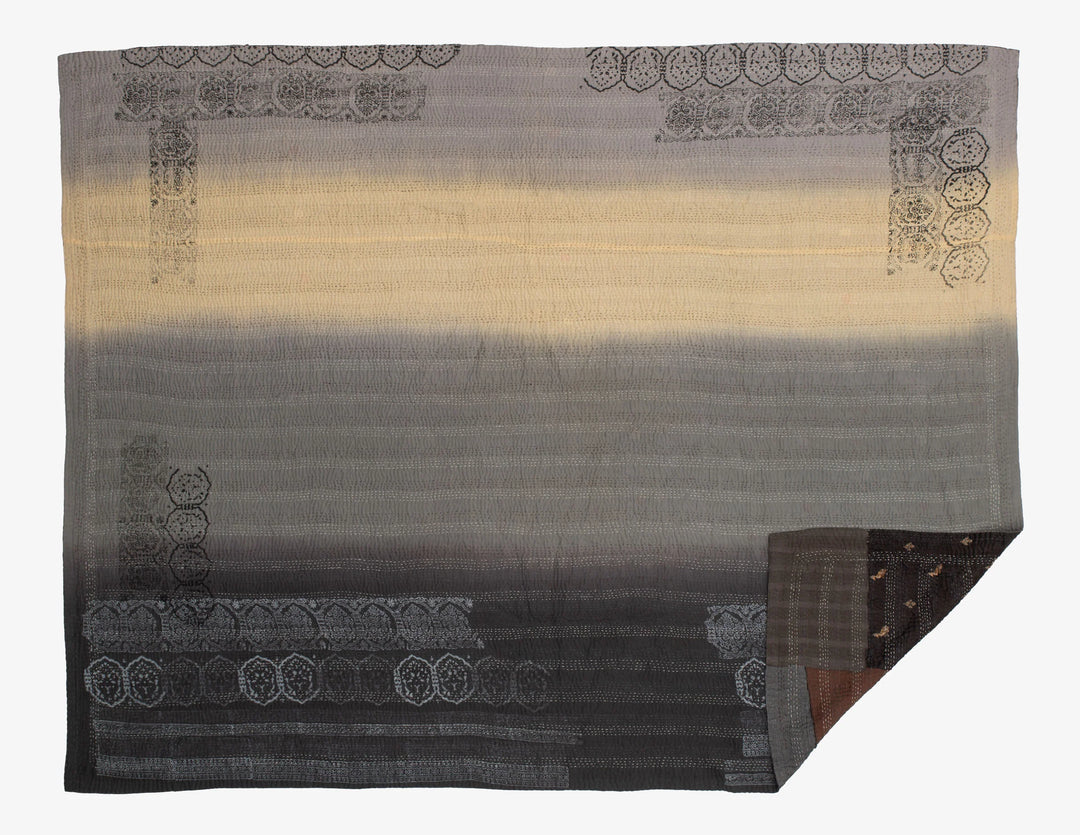 Ombre With Fray Patch Handmade Vintage Quilts -Yellowstone