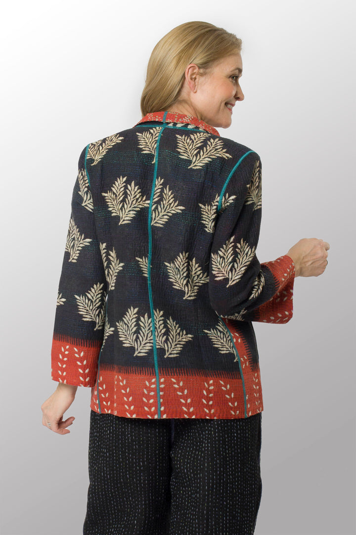 VINTAGE COTTON KANTHA SHORT JKT - cv4007-0329m -