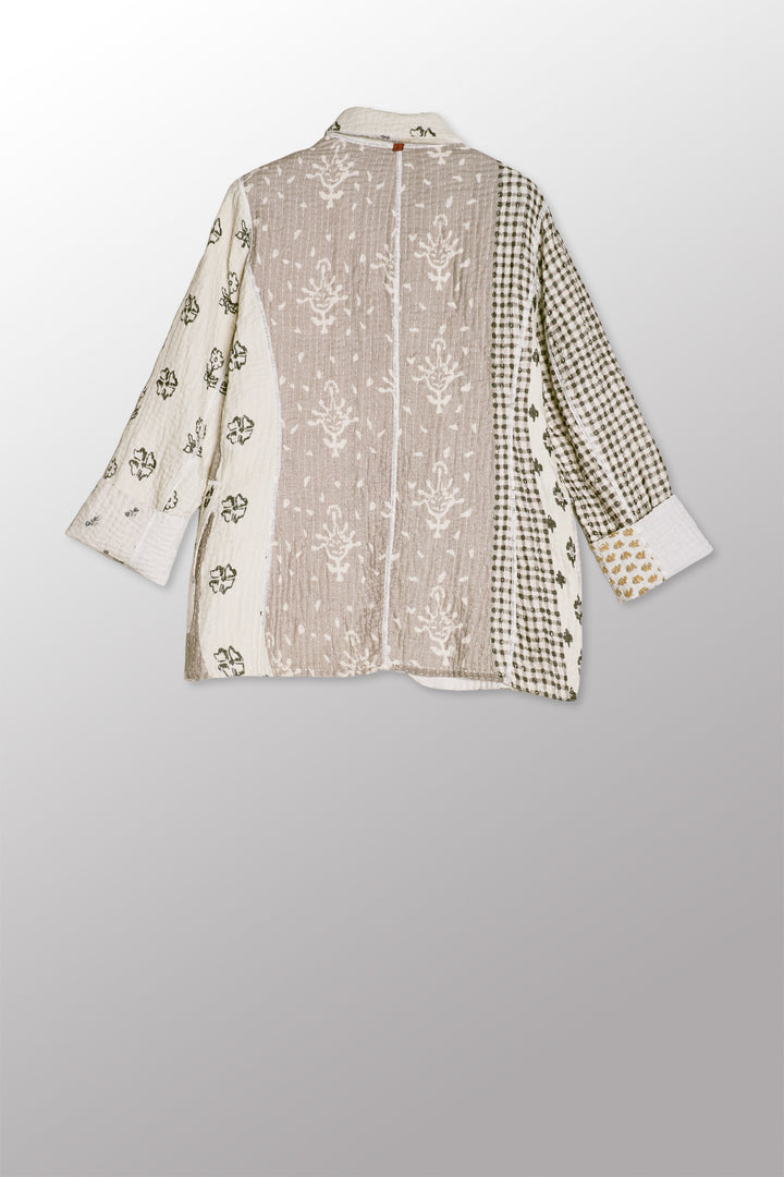 BBB PATCH KANTHA BASIC JACKET - bl-bbb4052-ivy -