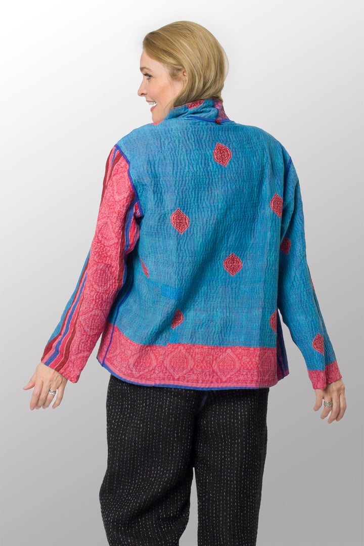 VINTAGE COTTON KANTHA MEN'S BLOUSON - cv4040-0029m -
