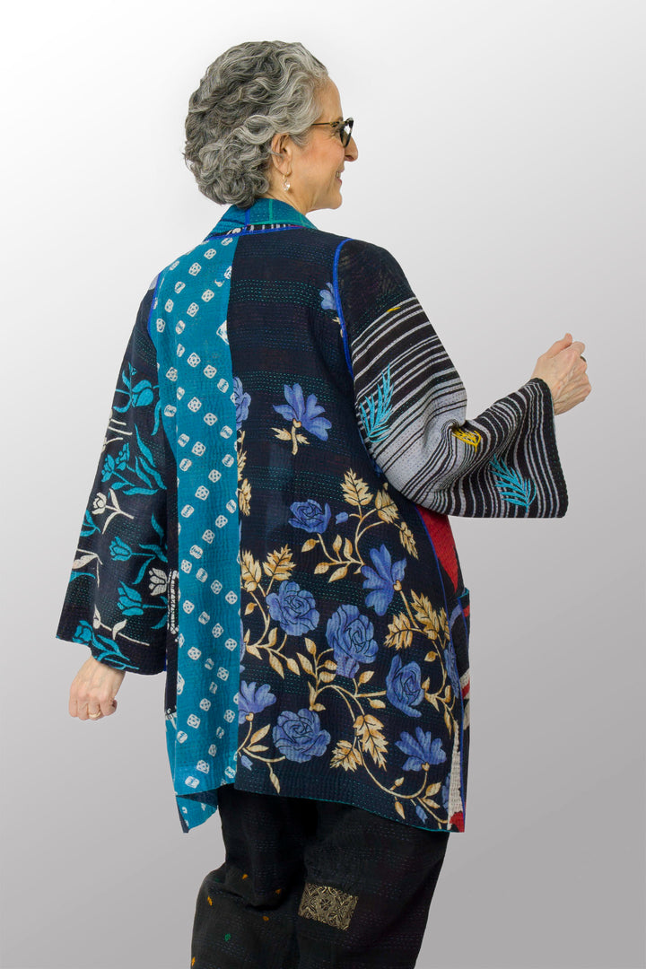 PUZZLE KANTHA A-LINE JKT - pz4003-blu -
