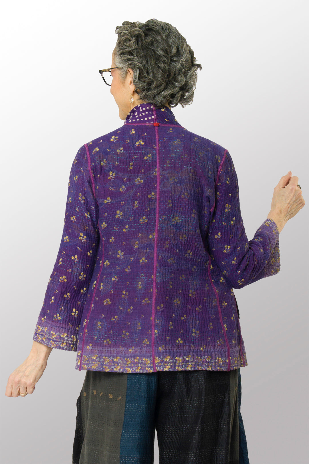 VINTAGE COTTON KANTHA SHORT JKT - cv4007-0323s -