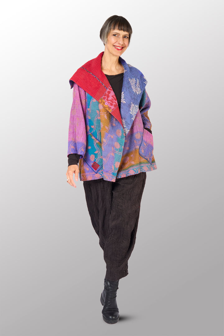 COTTON OVERDYE KANTHA FLARE JKT - ov4010-cfus008a -